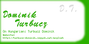 dominik turbucz business card